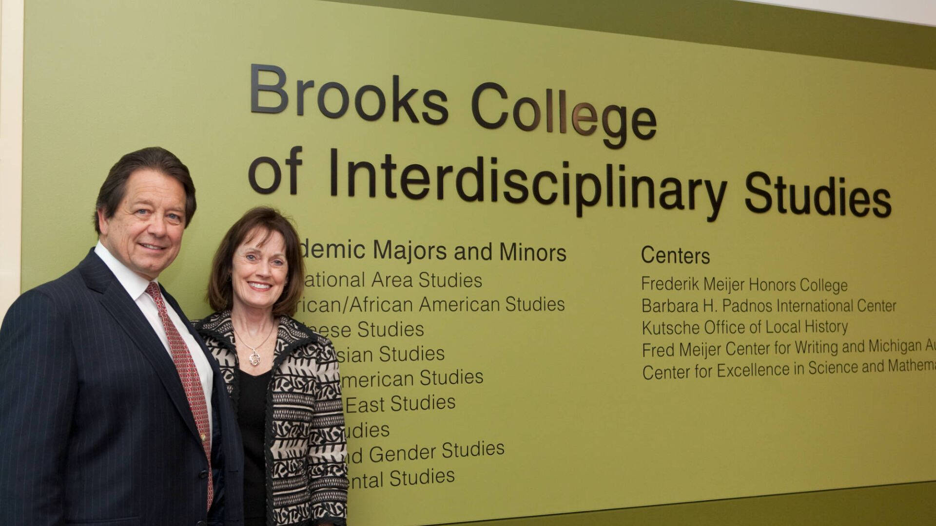 Jim and Donna Brooks at brooks naming ceremony